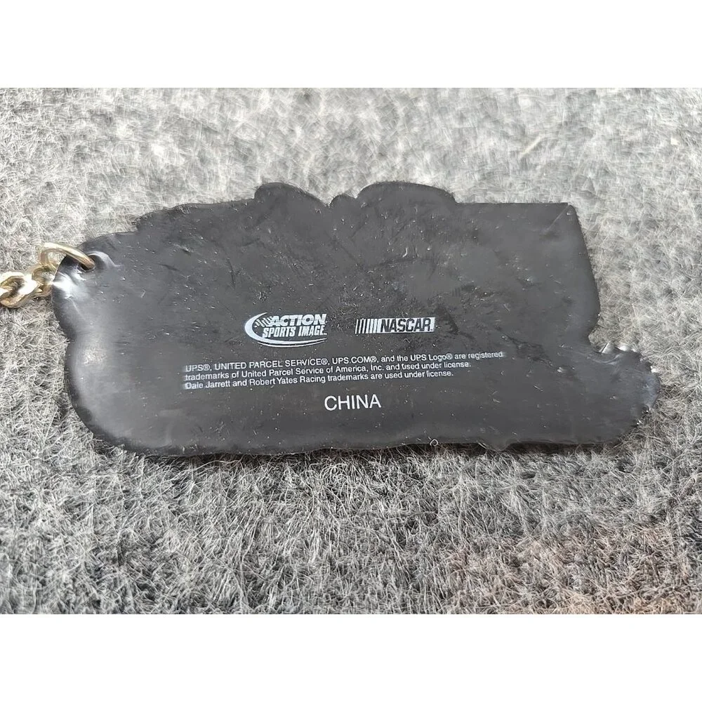 Vintage Keychain UPS Dale Jarrett Racing Rubber NASCAR